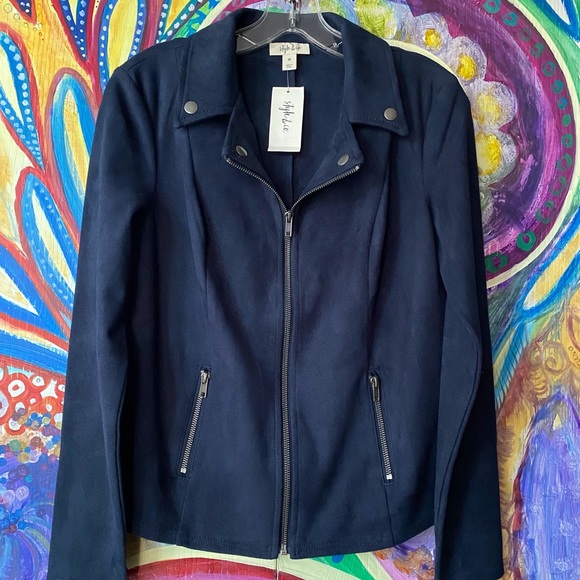 Style & Co Blue Jacket Sz XS 4-6 - Picture 5 of 13